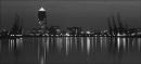Docklands at night.